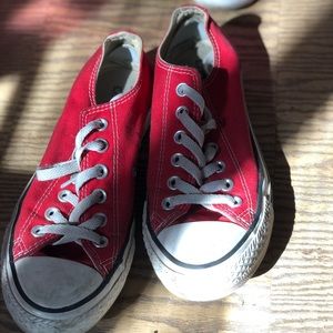 Converse red shoes